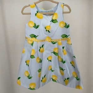 Janie & Jack Lemon Dress, Sz 2T - Perfect Condition